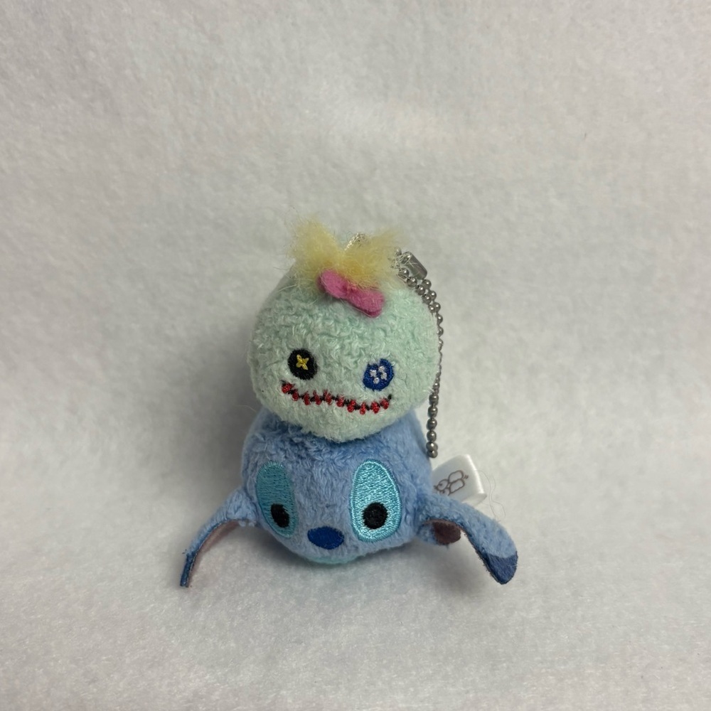 STITCH SCRUMP Tsum Tsum Plush Keychain Disney Japan